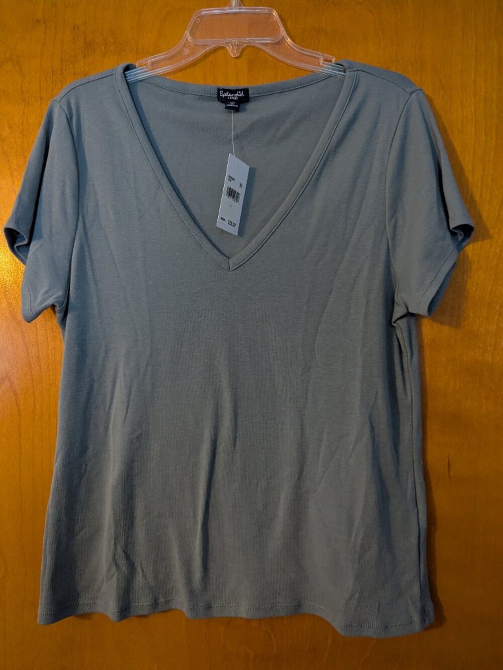 Splendid Butter Soft T-Shirt | Grey/Blue | Size Large | NWT